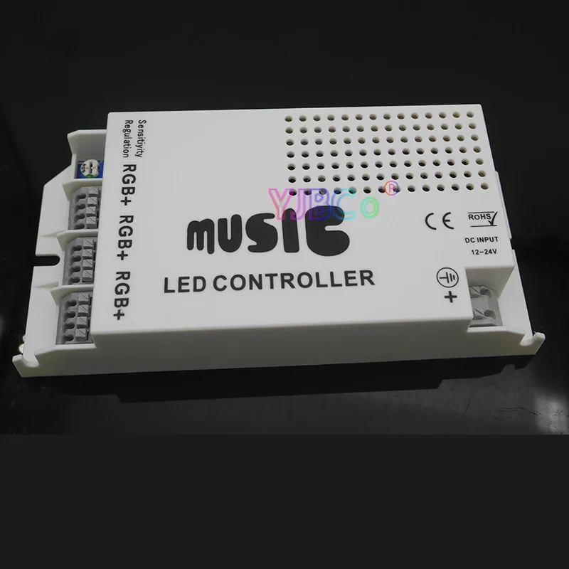 Music Sound RGB LED Controller 3 CH 24key IR Remote DC12V 24V LED Strip light Dimmer switch White enlarge