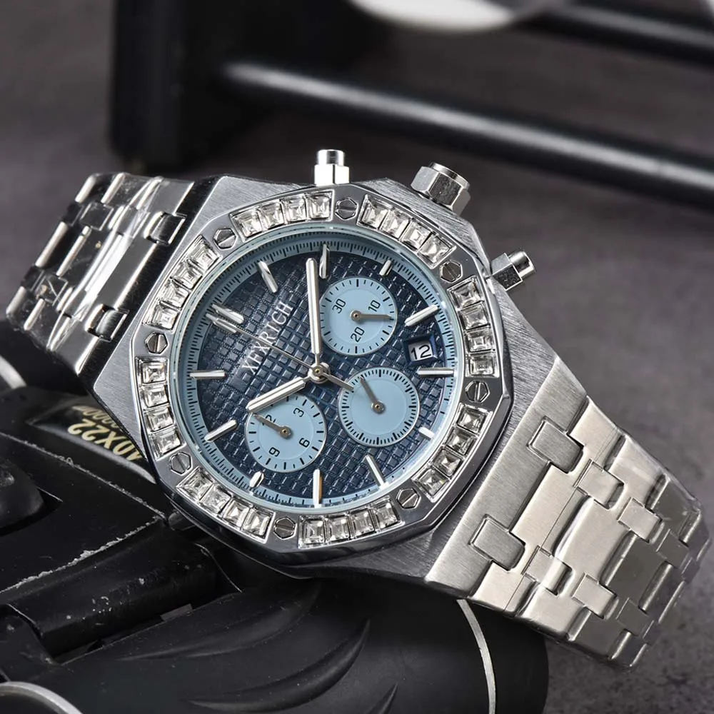 

Hot Sale Original Brand Watches For Mens Multifunction With Diamond Automatic Date Watch Top Luxury Chronograph Spots AAA Clocks