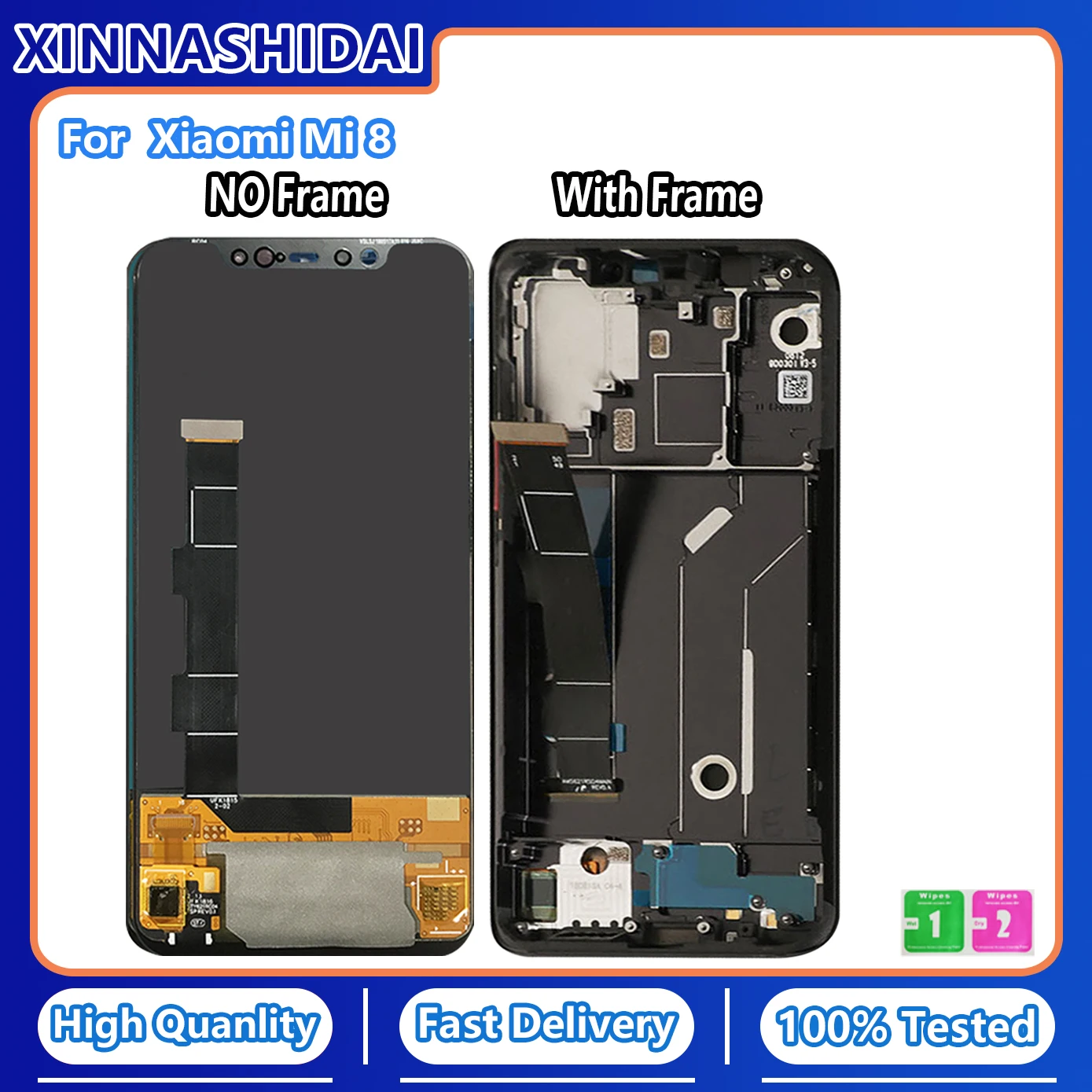 ЖК-дисплей для Xiaomi Mi 8 сенсорный экран Замена MI8 Global M1803E1A 100% протестированный |