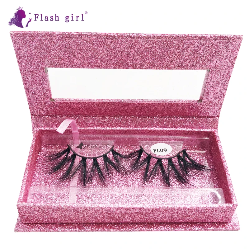 

FL09 The most popular 100% Handmade25MM Mink eyelashes makeup mink lashes Soft natural thick false eyelashes With beautiful box