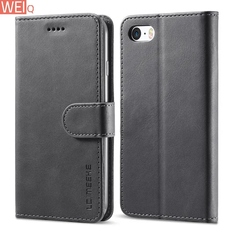 

Case For iPhone SE 2020 Case Leather Wallet Cover iPhone SE 2020 Case Flip Cover For iPhone SE 2020 Cover Stand + Card Holder