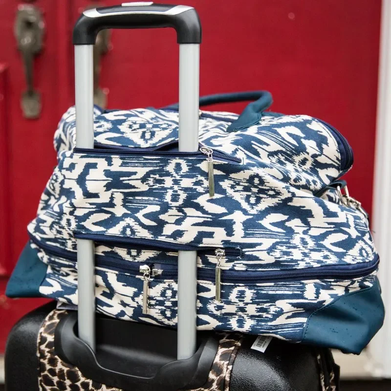 

"Stylish & Perfectly-Designed Maureen Ikat Canvas Travel Laptop Backpack - Ideal for Everyday Use, Trips, School & Business!"