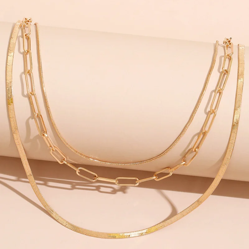 

Creative Multilayer Necklace for Simple Trend Clavicle Chain Female Jewelry