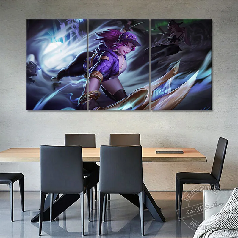 KDA Akali Лига Легенд игра плакат холст искусство стены Картина Декор для дома