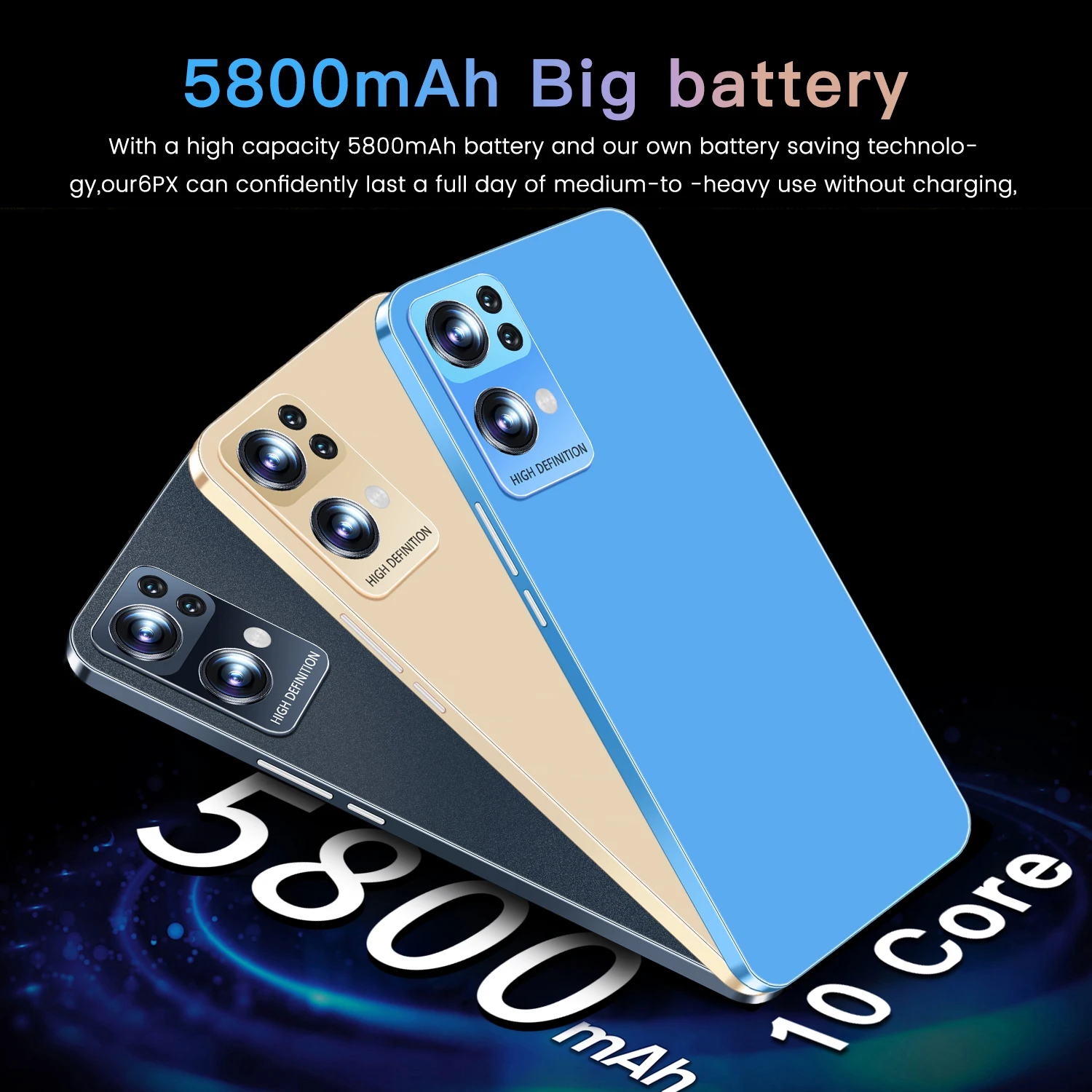 new rino7 pro arrival global version 5 5 inch smartphone 5800mah 12g512g dual sim cellphones celular 5g phone 10 core 2448mp free global shipping