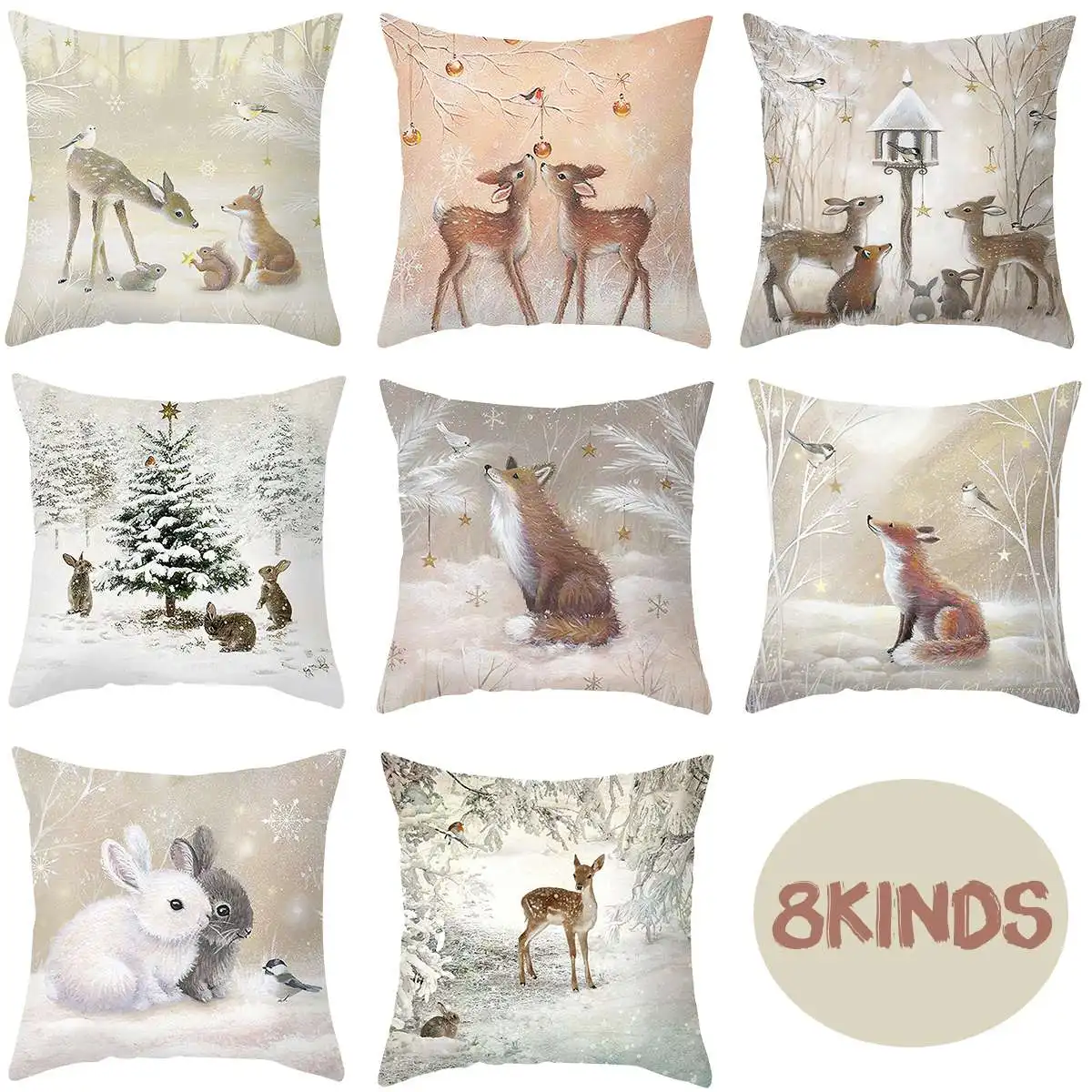 

Christmas Elk Tree Cushion Cover Merry Christmas Decorations For Home 2022 Xmas Navidad Natal Gifts Cristmas Ornament New Year