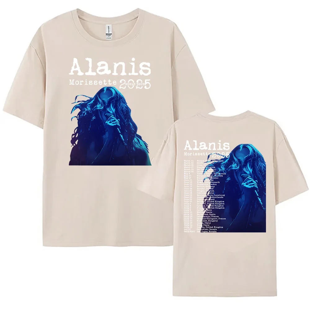 Футболка Alanis Morissette 2025 World Tour с коротким рукавом и круглым вырезом, женскиемужские футболки, уличная одежда в стиле хип-хоп, футболки унисекс, хлопковые мягкие топы (art.: 3920cd72e2abb) - 3920cd72e2abb