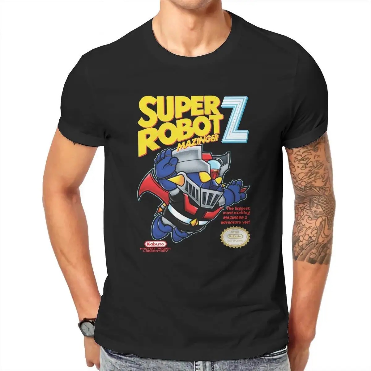 Men T-Shirts Mazinger Z Super UFO Robot Casual 100% Cotton Tees Short Sleeve Grendizer Goldorak Actarus T Shirt Clothes Printed