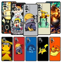 pokemon anime naruto phone case for xiaomi redmi note 11 10 9 8 pro 11s 10s 9s 7 8t 9t 9a 8a 9c k40 gaming 11t 5g soft cover