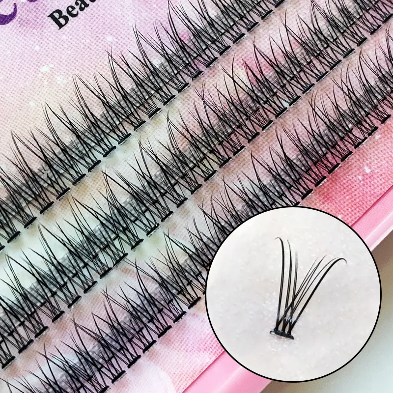 

Lashes Eyelashes For Extensions A/M Shaped Premade False Eyelashes Matte Black Individual Eye Lash Extensions Russian Silk Lash
