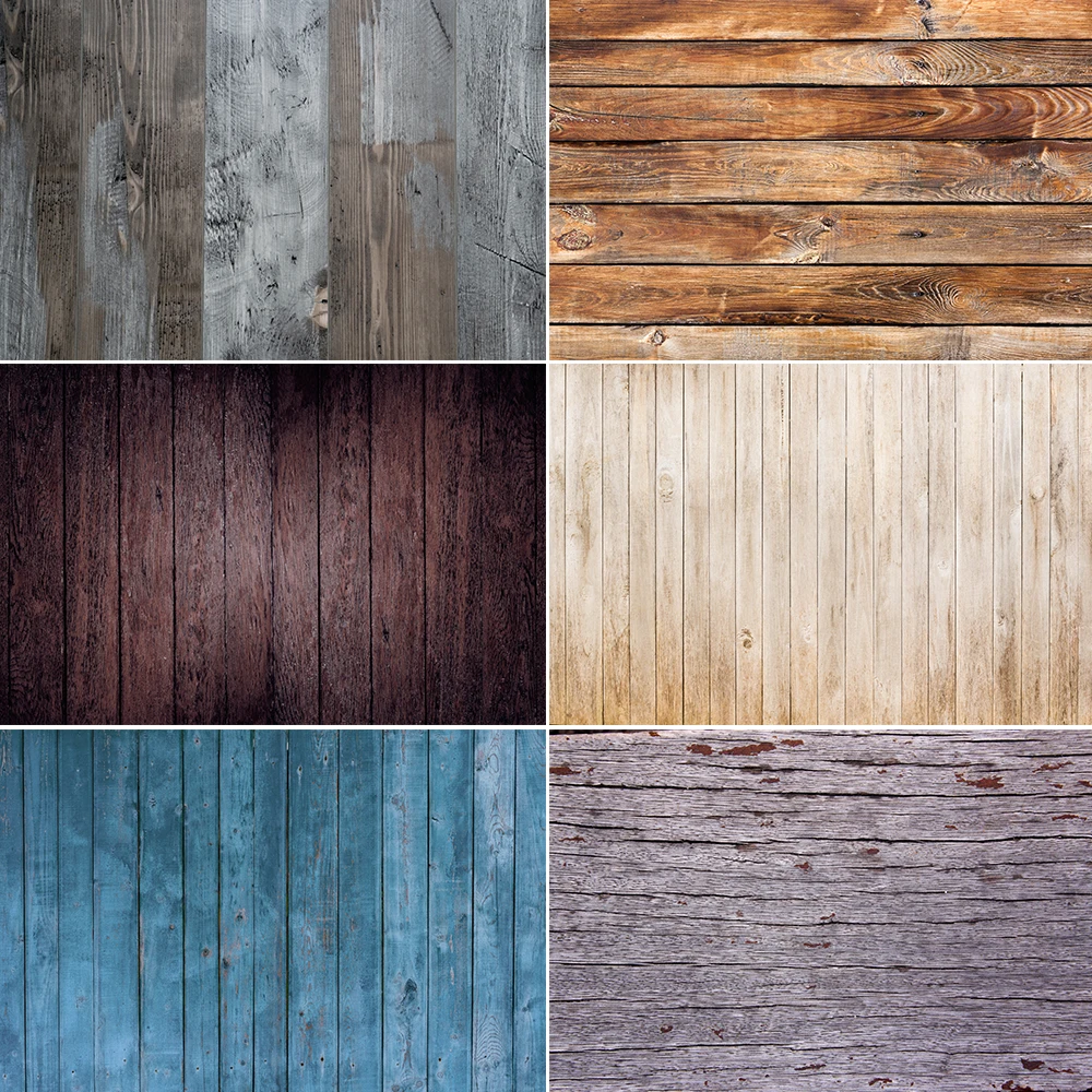 

Wooden Board Plank Texture Vinyl Photography Background Newborn Baby Pet Portrait Food Photocall Backdrop Prop for Photo Studio