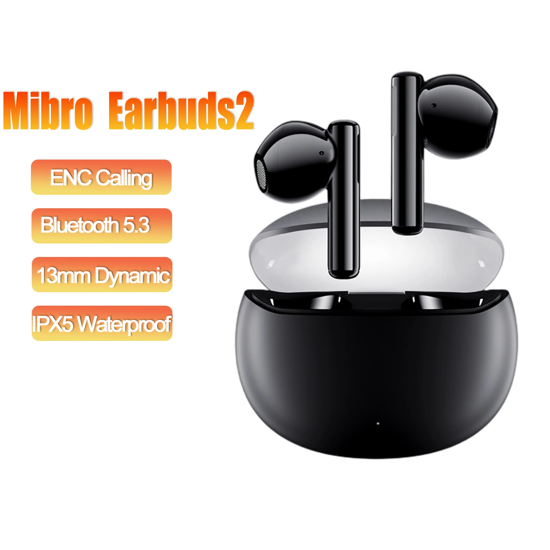 

Bluetooth-наушники Mibro с шумоподавлением и сенсорным управлением