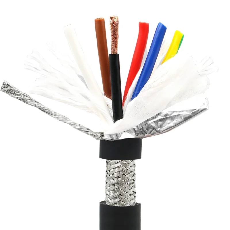 Высокогибкий экранированный кабель в оболочке 20, 18, 17, 15 AWG TRVVP, цепь сопротивления бака, кабель с роботизированным рычагом с ЧПУ, 2 3, 4 5, 6 ядер, изолированный провод