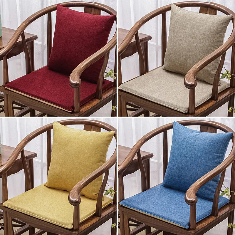 

Chinese-style Solid Wood Chair Cushion, Suitable for Sofa and Dining Chairs, Comfortable Round Seat Pad