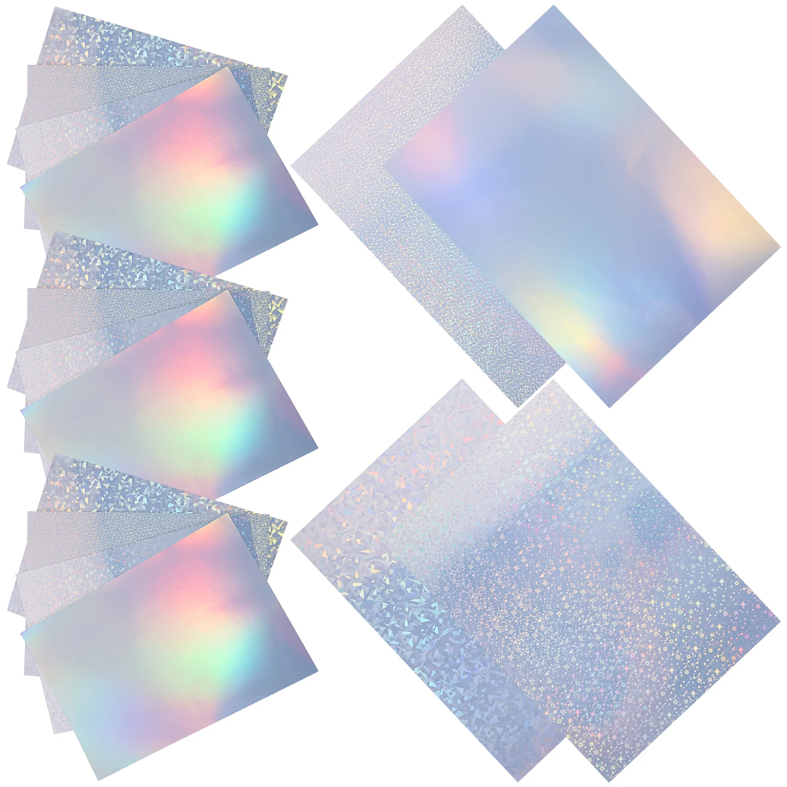 

20 Sheets A Little Bit Name Tag Stickers Glossy Holographic Paper The Pet Label