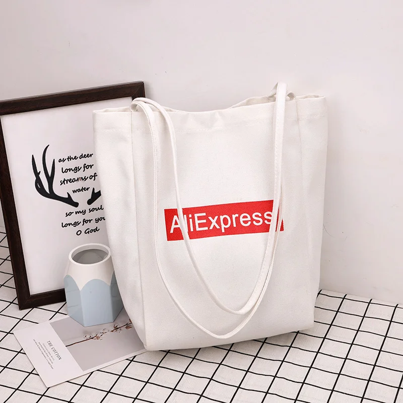 

Белые холщовые сумки для покупок, экологически чистая многоразовая складная сумка на плечо, большая сумка, тканевая Хлопковая Сумка-тоут для женщин, сумки для покупок