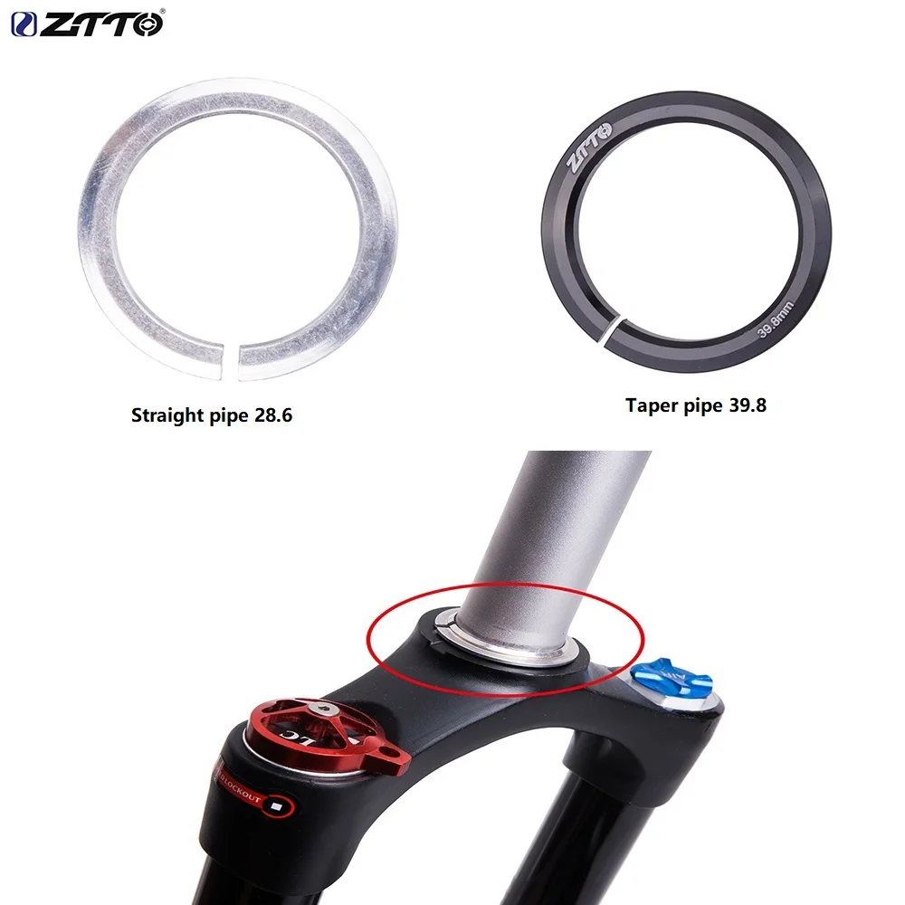 ZTTO-anillo Base para auriculares de bicicleta, horquilla de 1,5 pulgadas, 52mm, 54mm, espaciador, diámetro de la Corona, horquilla recta 28,6, 44mm