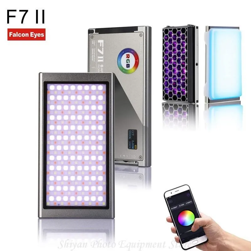 

Falcon Eyes F7 II RGB на камере видео свет 2500K-9000K 12W управление приложением Магнитная светодиодсветодиодный заполняющая лампа с режимами сценическо...