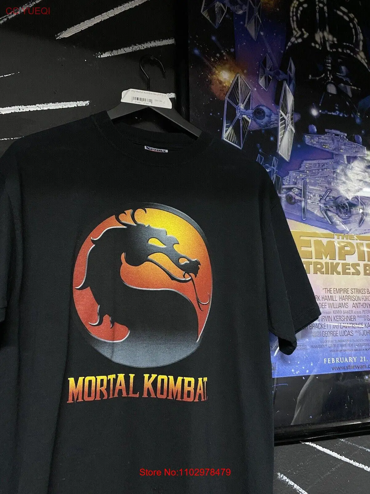 Винтажная промо-рубашка Mortal Kombat Game большая