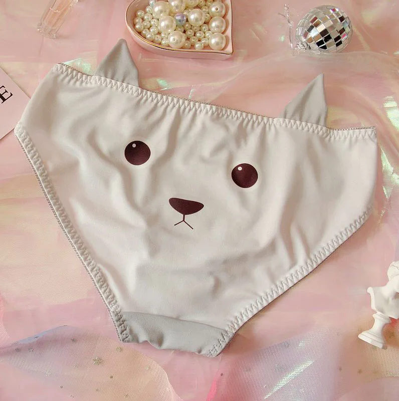 Симпатичное нижнее белье в японском стиле для женщин с 3D-принтом животных