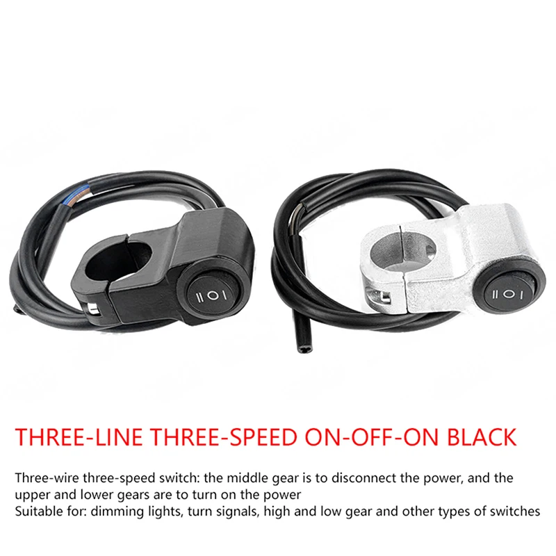 

Водонепроницаемый переключатель для мотоциклетной фары, алюминиевый сплав, 22 мм, 7/8 дюйма, трехпозиционный, 12 В, противотуманный фонарь