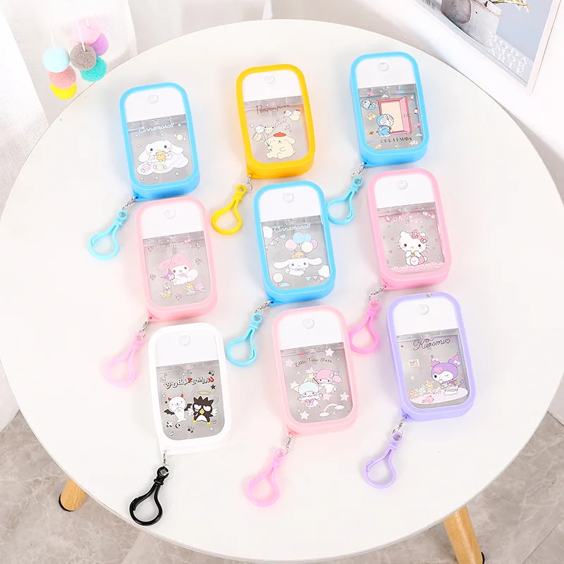 

Kawaii Sanrio Accessories Cartoon Hello Kittys My Melody Cinnamoroll Spray Bottle Cute Beauty Portable Pendant Bottle Toys Girls