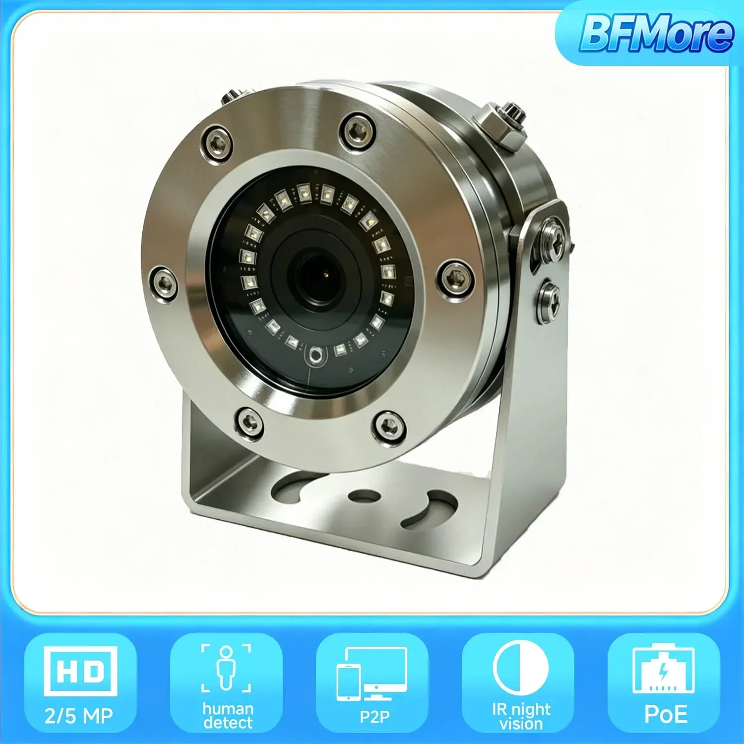 Фото Взрывозащищенная IP-камера BFMore 5MP/8MP SO-NY с ИК-подсветкой для ночного видения, устойчивая к высоким температурам, водонепроницаемая, для использования в масляных резервуарах №1