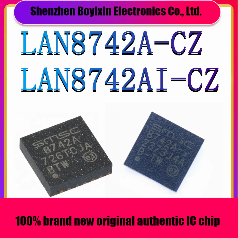 

LAN8742A-CZ LAN8742AI-CZ package：QFN-24 New Original Genuine Ethernet IC Chip
