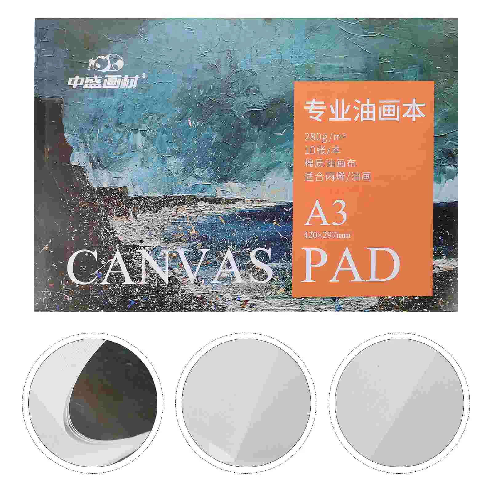 

Oil Painting Book Blank Canvas Drawing Self Made DIY Accessory Wood Frame Artist Cotton Cloth Child