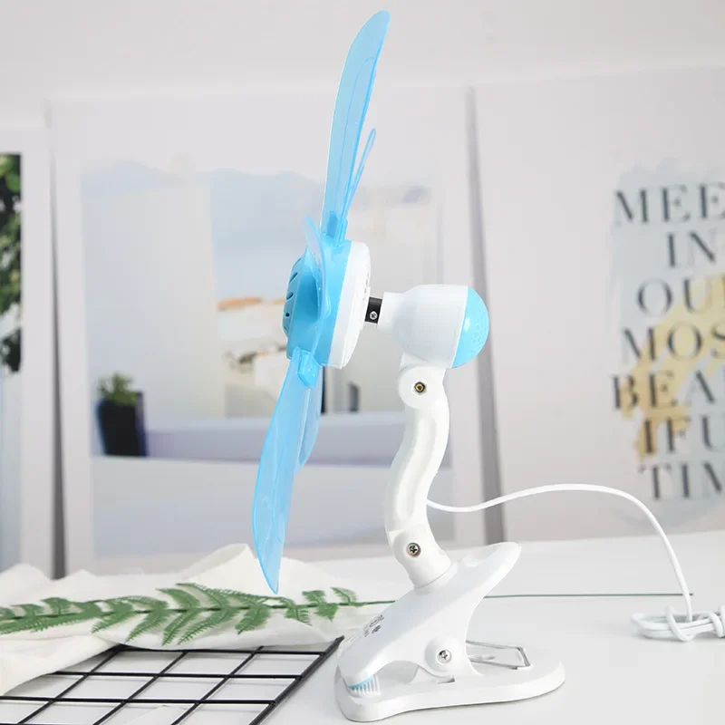 Мини-электрический вентилятор с зажимом для студенческого общежития настольный