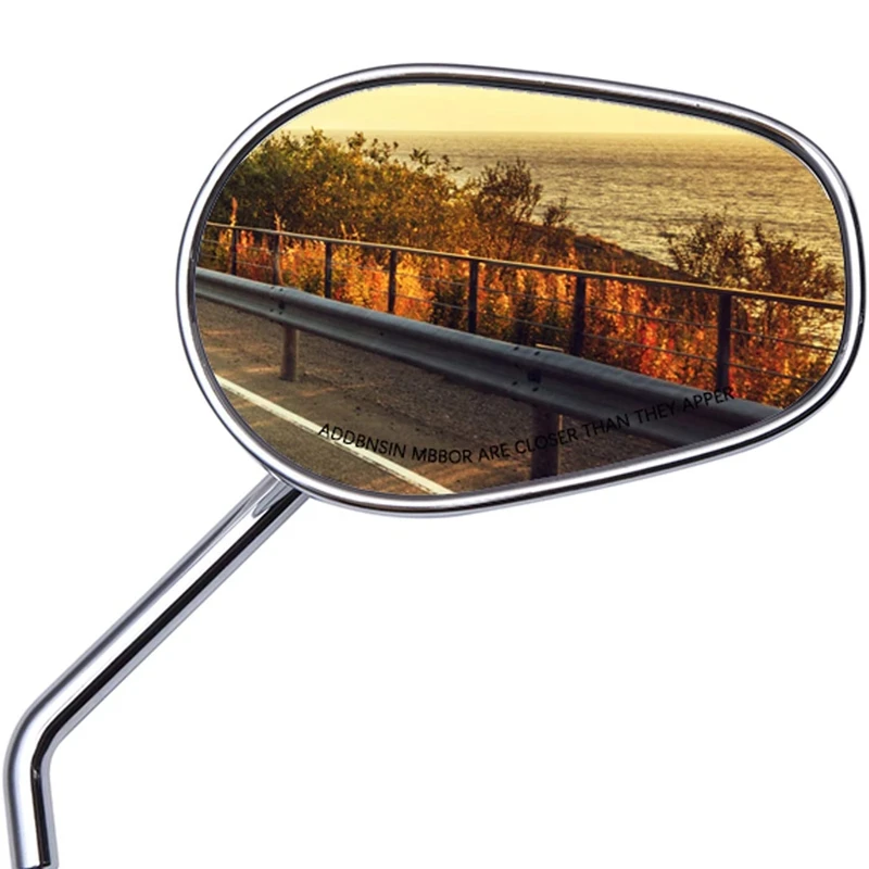 8 мм хромированные мотоциклетные зеркала Sportster с длинным стержнем для Road King Street
