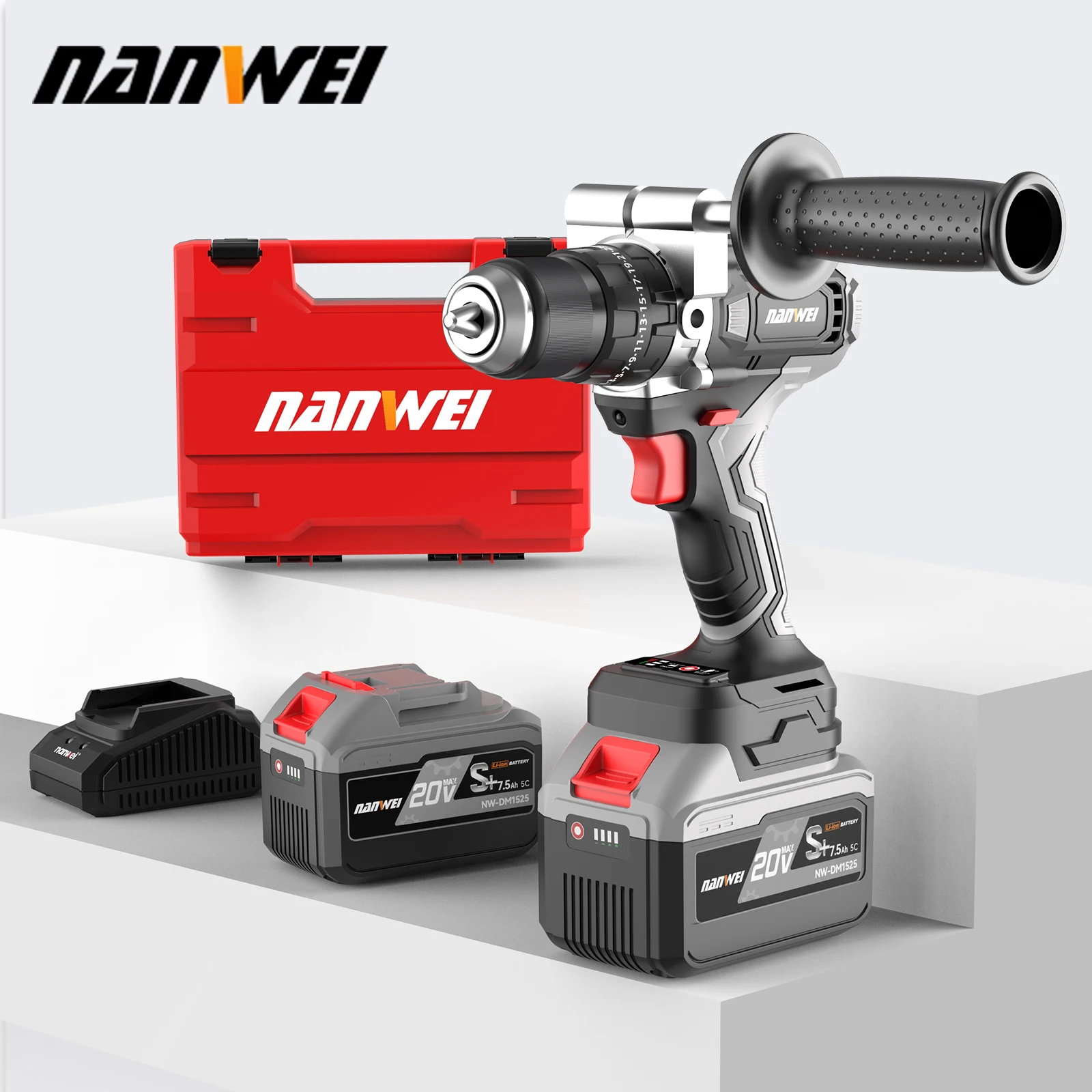 

Аккумуляторная дрель NANWEI 20В 120 Н·м