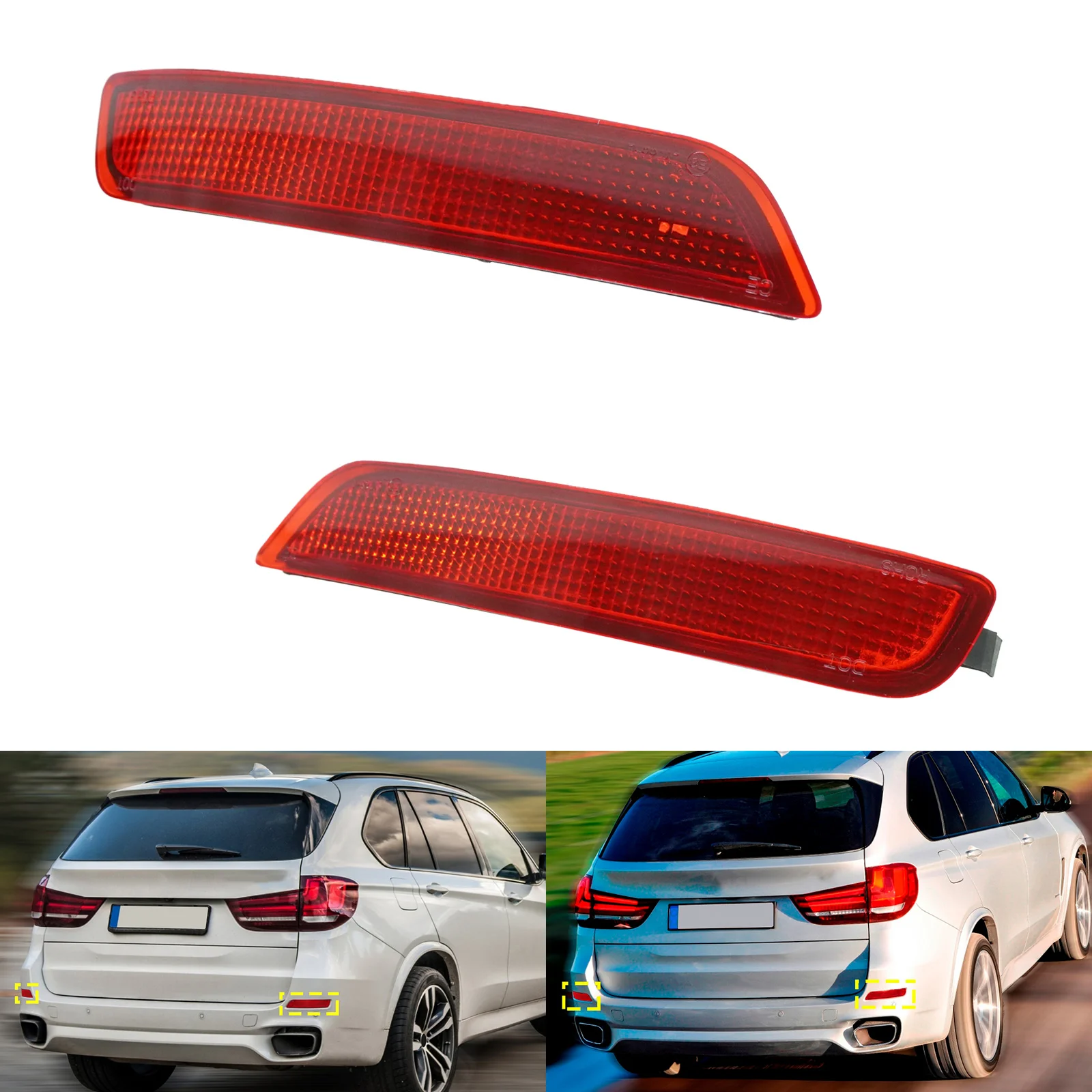 

Для BMW X5 M F15 F85 2013-2018 отражатель заднего бампера красная крышка объектива левая + правая