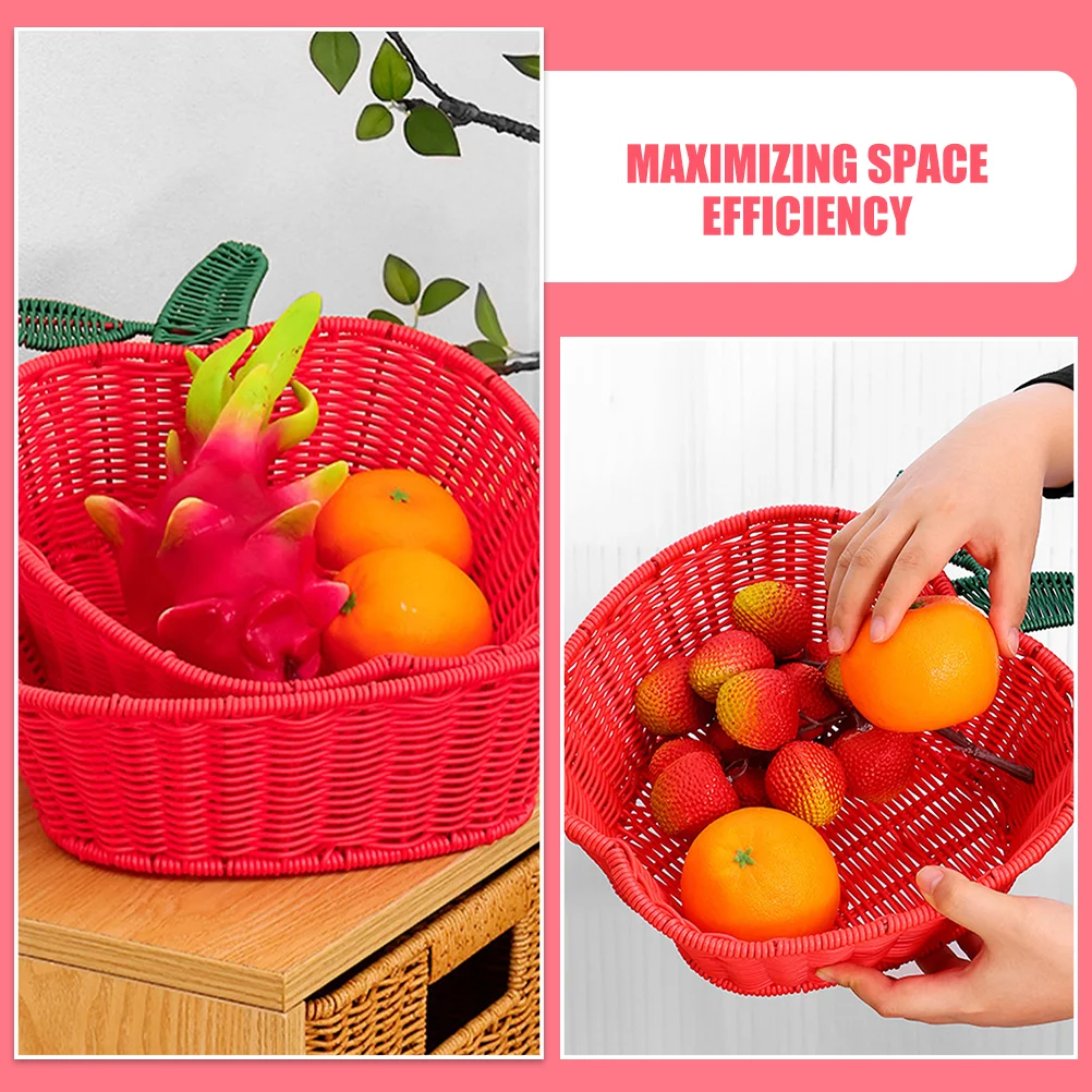 Тканая корзина для хранения яблока фруктовая тарелка домашней еды фруктов