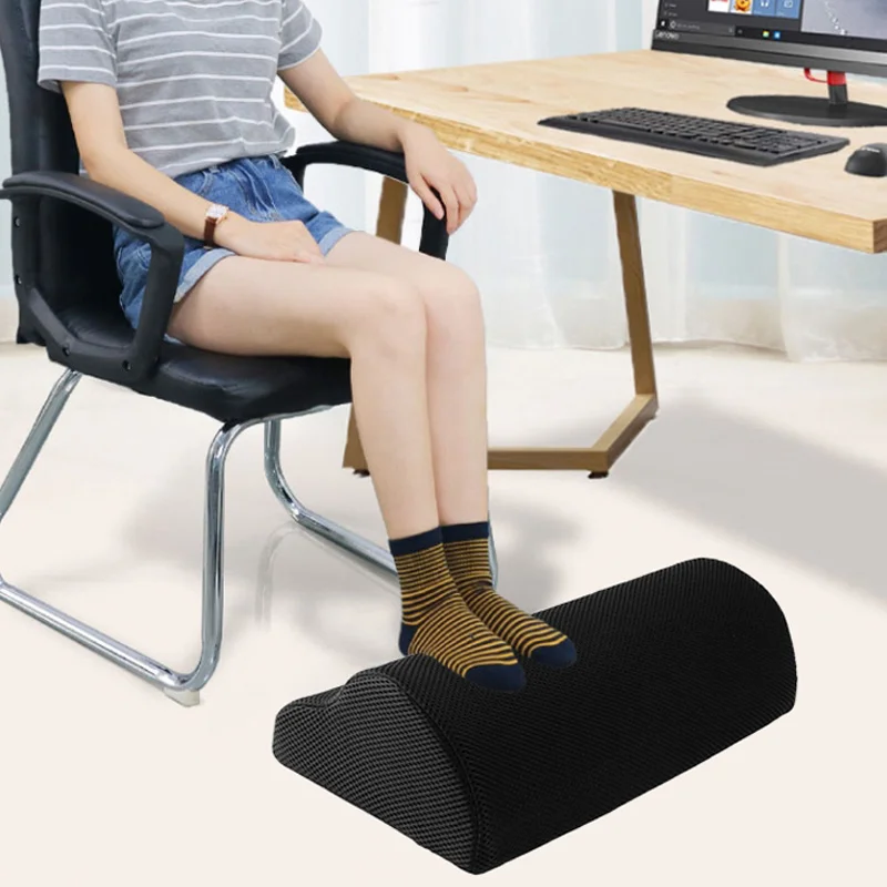 

Memory Foam Leg Pillow Foot Rest Under Office Desk Ergonomic Footrest Cushion with Non-Slip Bottom for Gaming Chair