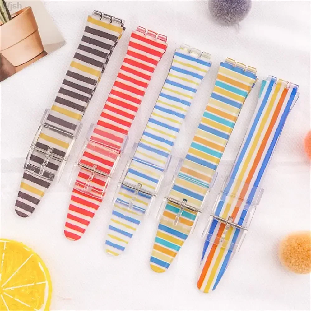 Ремешок для часов SNQP прозрачный пластиковый 16/17/19 мм