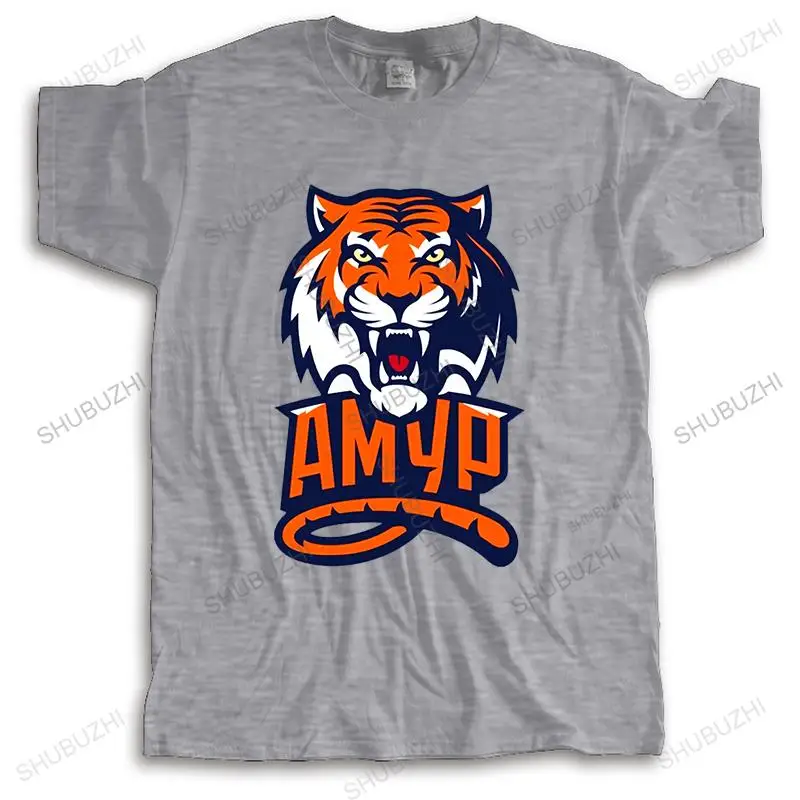 

Mens luxury brand clothing cotton T shirt summer KHL League T Shirt hc amur khabarovsk Bigger Size Homme casual cool T-shirt