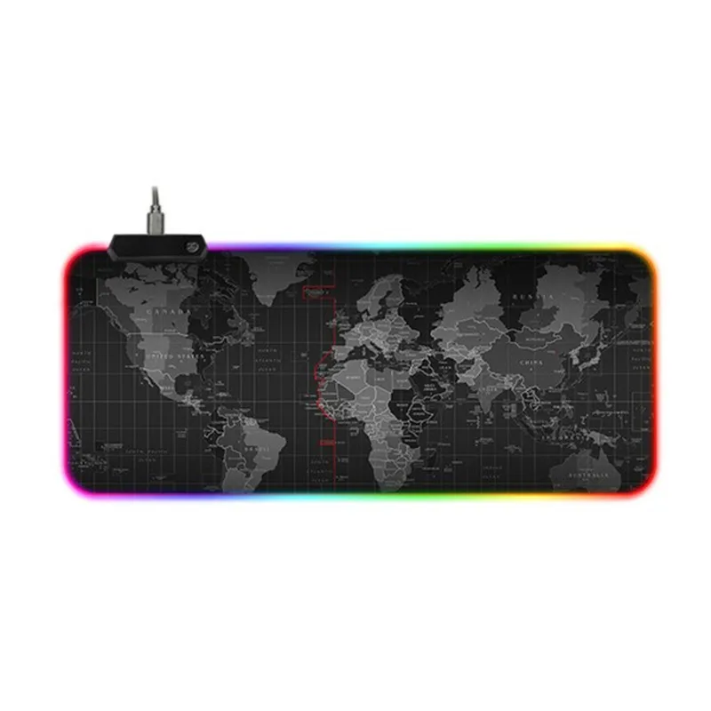 led light desk mat xxl computer mousepad with usb hub 80x30 90x40cm backlight keyboard cover keyboard mause gaming mouse pad rgb free global shipping