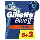 Бритвы Gillette BlueII Plus Одноразовые 8+2шт