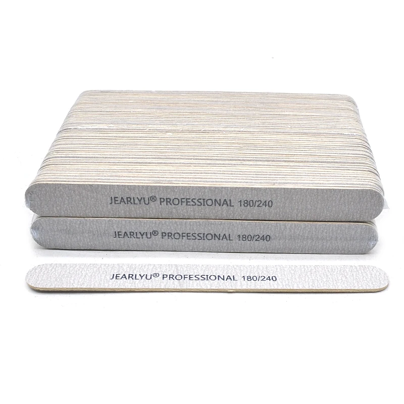 

100 Pcs/lot Straight Professional Wooden Nail File 180/240 Sanding Files Emery Board Gel Nail Polish Wholesale Nails Supplier