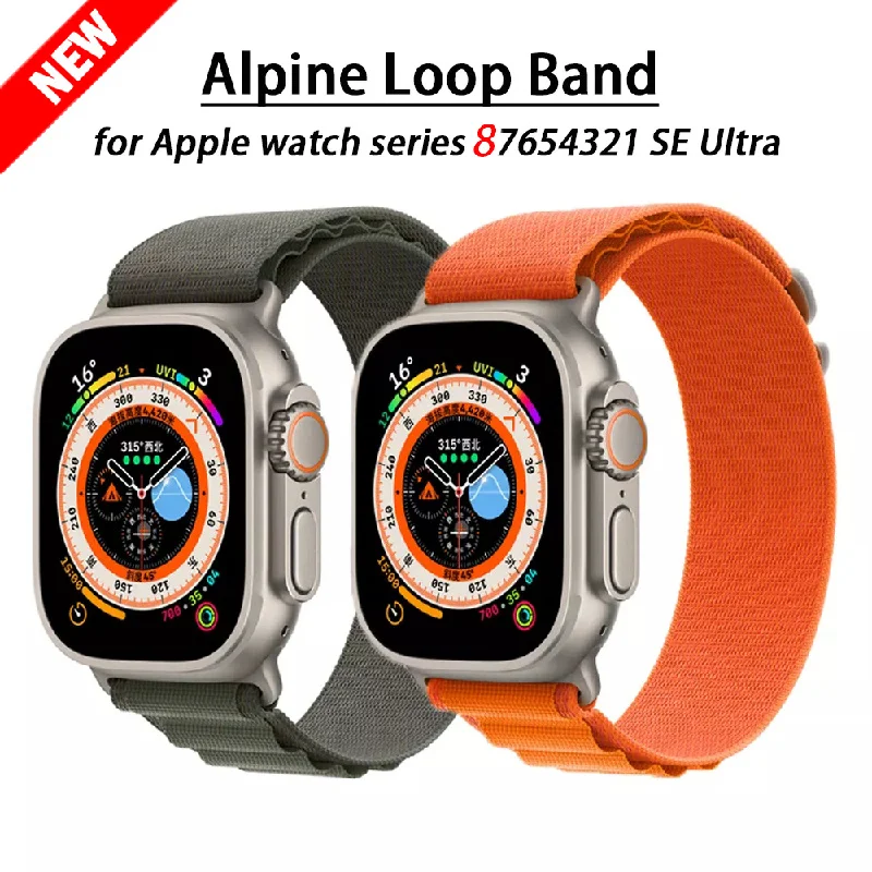 

Alpine Loop Band For Apple Watch Strap 49mm 41mm 45mm 44 42 38 40mm Nylon Bracelet Solo Loop For IWatch Ultra Series 8 7 6 SE 5