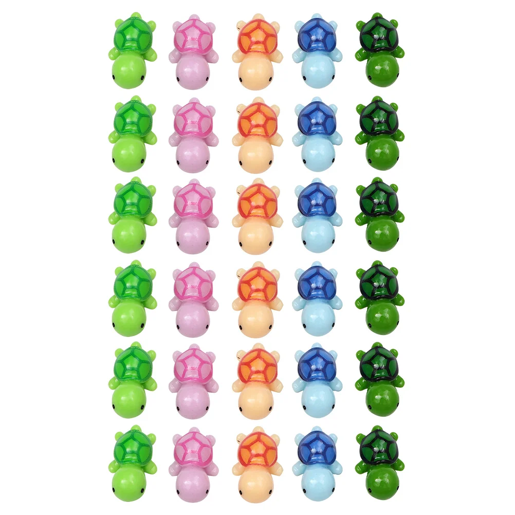 

30 Pcs Animal Figure Turtle Statue Cake Decorations Ornament Model Mariposas Decorativas Para Pared Mini Paper Cup Resin