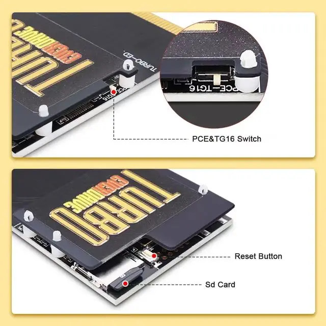 Фото Black Gold Edition PCE ПК, игровая карта с двигателем TURBO 600 В 1, или карта RGBS, видеоусилитель, выход сигнала RGBS, аудиовыход №5
