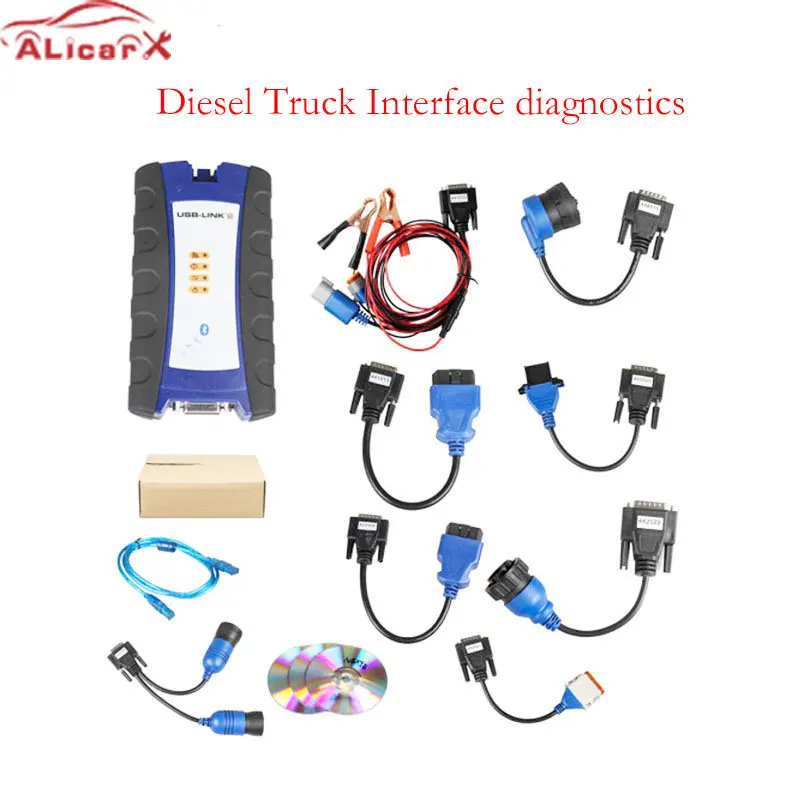 

NEX N2 USB Link2 125032 Heavy Duty Truck Scanner Diagnostic Tool for Diesel Truck Interface Diagnostics with Software Bluetooth