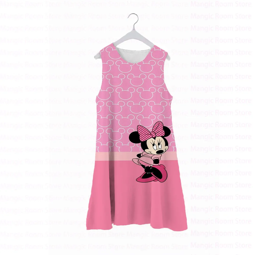 Купи New Summer Princess Mickey Sleeveless Dress Girls Print Dress Baby Cute Casual Clothes Hot Sale Kids Dresses за 361 рублей в магазине AliExpress