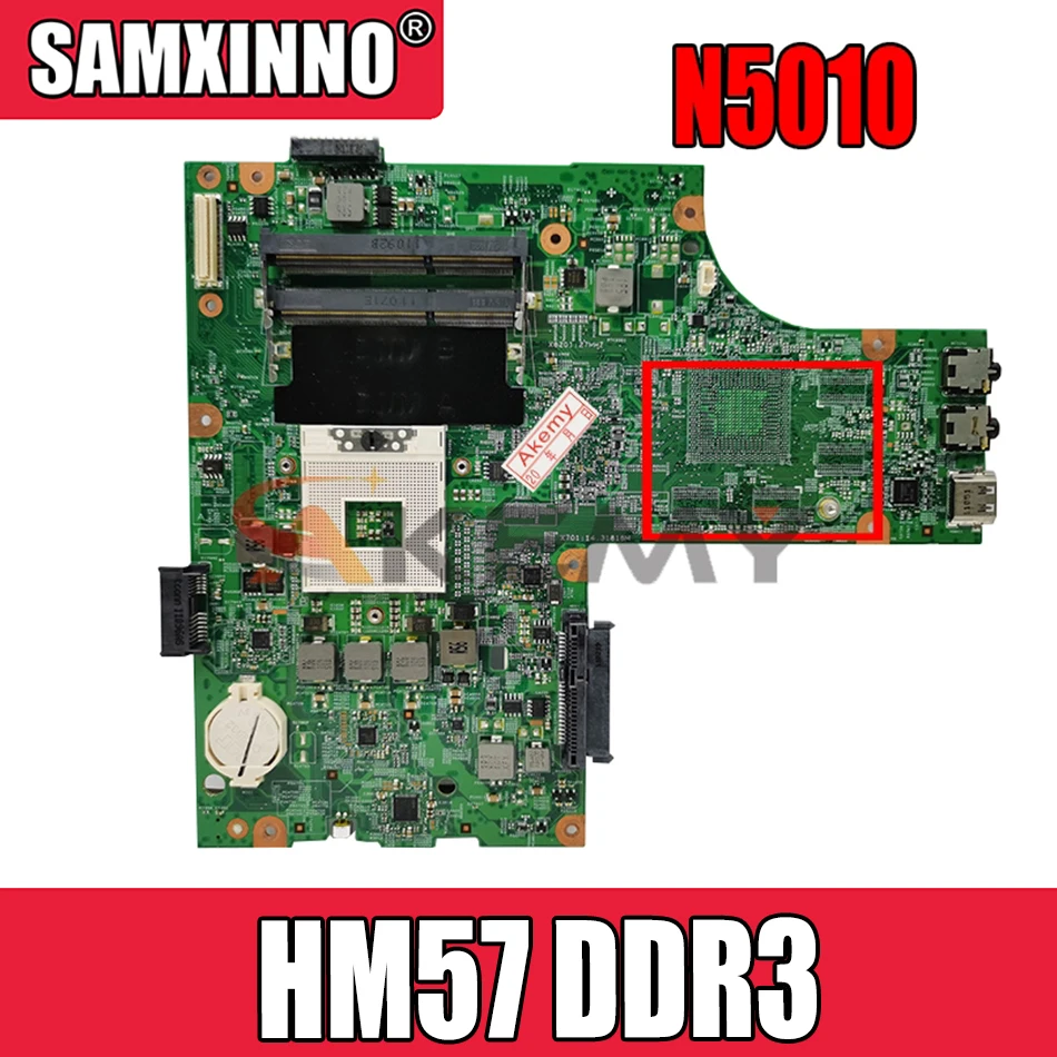 

Akemy CN-0Y6Y56 0Y6Y56 For dell Inspiron N5010 Laptop Motherboard HM57 DDR3 Socket pga989 48.4HH01.011 Main board