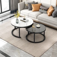 modern round living room coffee table dining golden luxury marble industrial side table entrance hall muebles home furniture