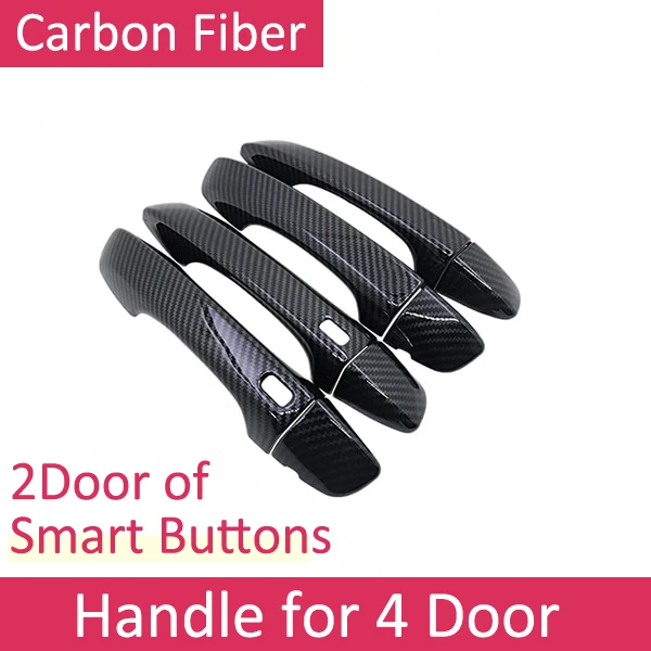 

Для Volkswagen VW Tiguan AD BW MK2 2016 2017 2018 2019 2020 2021 2022 чехол дверной ручки из углеродного волокна отделка защитные наклейки