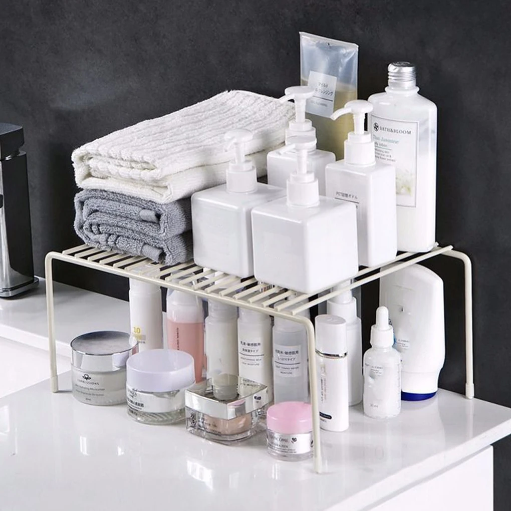 

Storage Shelf Space Saving Metal Hollow Shelves Cabinet Organizer Cupboard