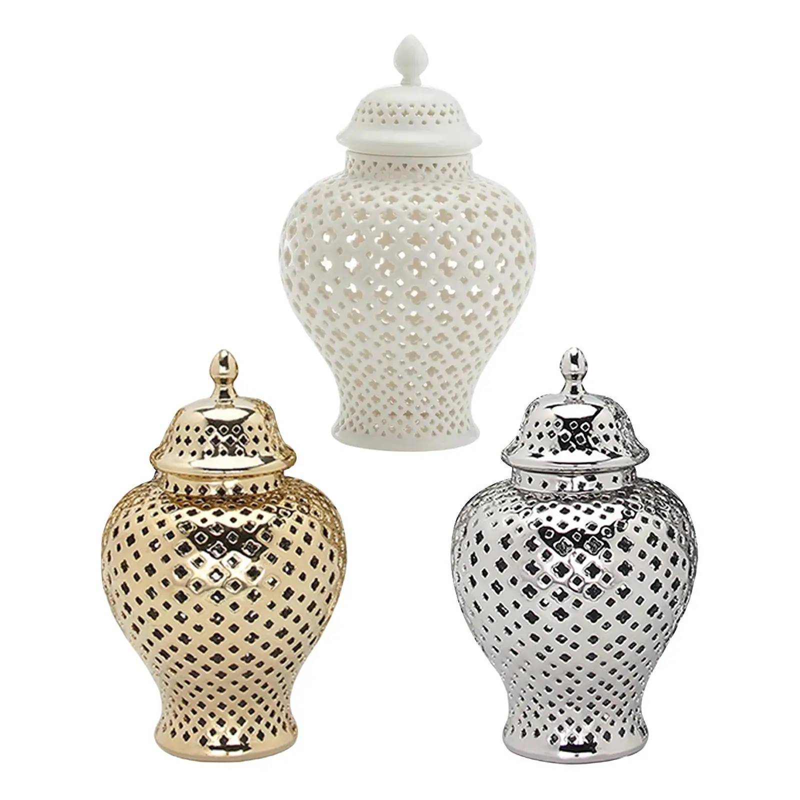 

Modern Ceramic Ginger Jar Temple Jar Ornaments Storage Jars Decor Accessories